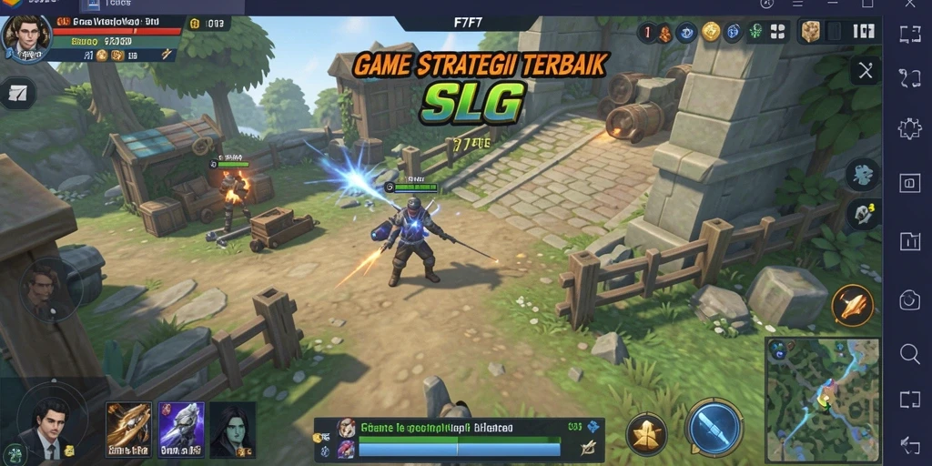Tampilan gameplay menegangkan dan strategis di F7F7.