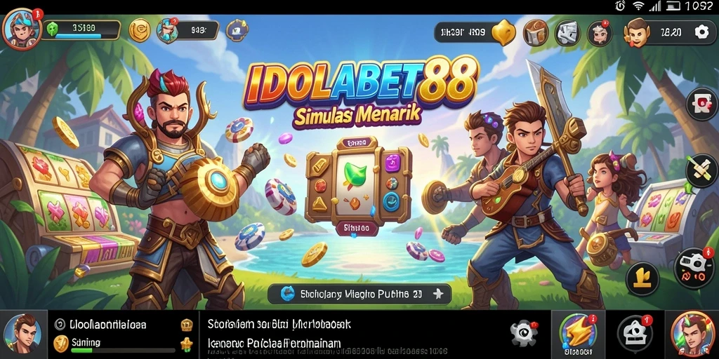 Screenshot gameplay IDOLABET88 menunjukkan interaksi dan aktivitas menyenangkan.