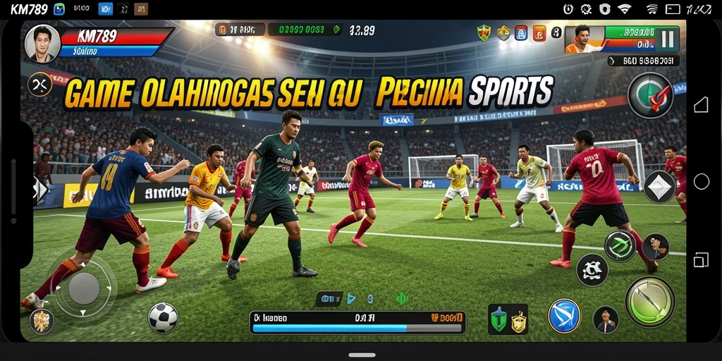 Screenshot permainan KM789 menampilkan aksi olahraga yang mendebarkan.