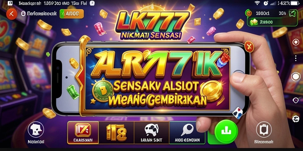 Tangkapan layar menampilkan slot LK777 dengan grafis yang menarik dan gameplay seru.