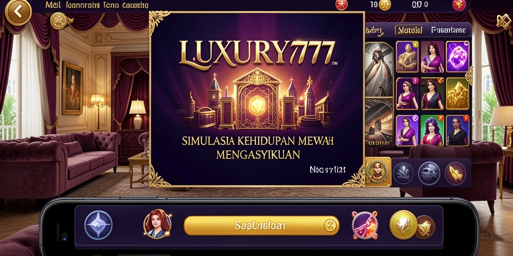 Tampilan gameplay LUXURY777 yang menawan dan realistis.