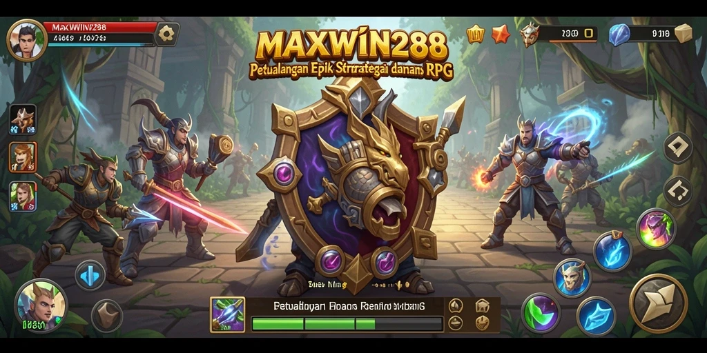 Tampilan gameplay epik dari MAXWIN288 dengan karakter dan pertarungan yang menarik.