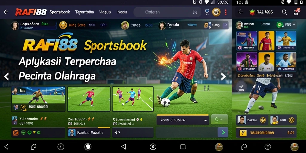 Screenshot utama RAFI88 menampilkan antarmuka pengguna yang menarik untuk taruhan olahraga.